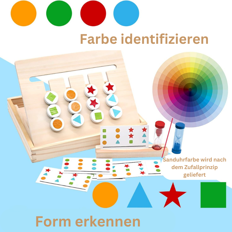 Montessori Holzpuzzle mit Sanduhr – Motorik & Konzentration ab 3 Jahren
