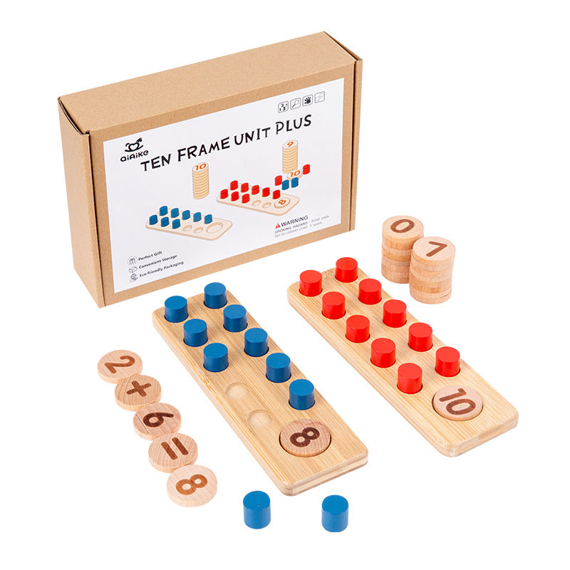 Montessori Zähltafel aus Holz – Zahlen lernen & Rechnen ab 4 Jahren
