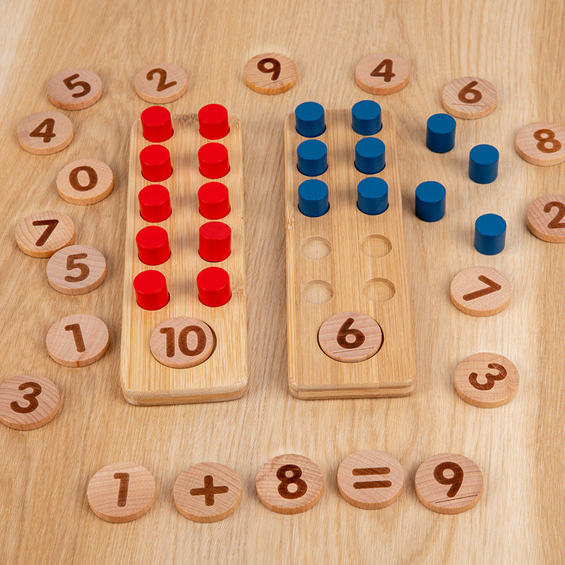 Montessori Zähltafel aus Holz – Zahlen lernen & Rechnen ab 4 Jahren