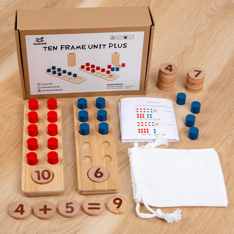 Montessori Zähltafel aus Holz – Zahlen lernen & Rechnen ab 4 Jahren