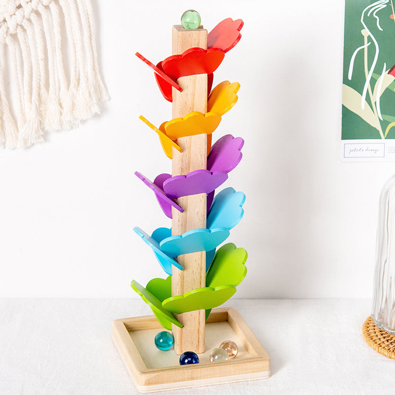 Montessori Regenbogen Musikbaum aus Holz – Klangspiel & Lernspielzeug ab 3 Jahren