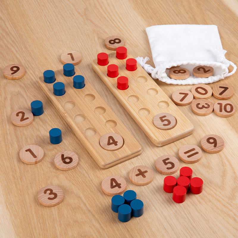Montessori Zähltafel aus Holz – Zahlen lernen & Rechnen ab 4 Jahren