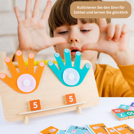 Montessori Fingerzählen – Mathe & Rechenspiel aus Holz ab 3 Jahren
