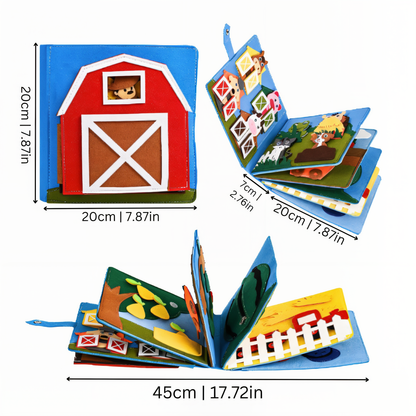 Montessori Bauernhof-Fühlbuch für Kinder ab 3 Jahren