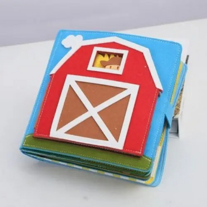 Filzbuch Bauernhof | Montessori Fühlbuch für Kinder ab 3 Jahren