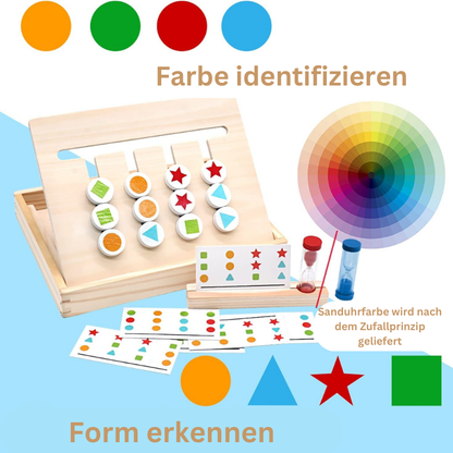 Montessori Holzpuzzle mit Sanduhr – Motorik & Konzentration ab 3 Jahren