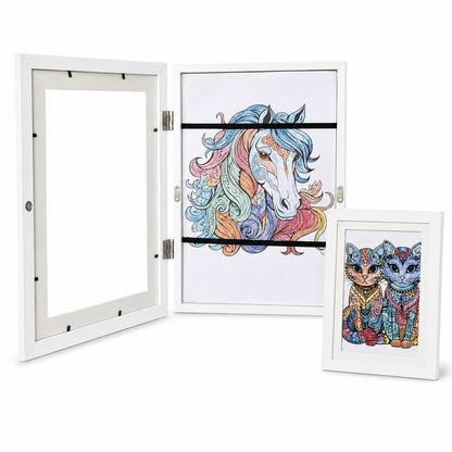 Kinderkunst zum Wechseln – A4-Bilderrahmen mit Aufbewahrung