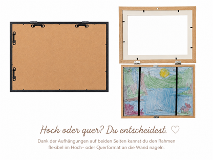 Kinderkunst zum Wechseln – A4-Bilderrahmen mit Aufbewahrung