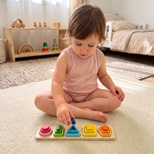 Montessori Holz Formensortierer & Motorikspielzeug