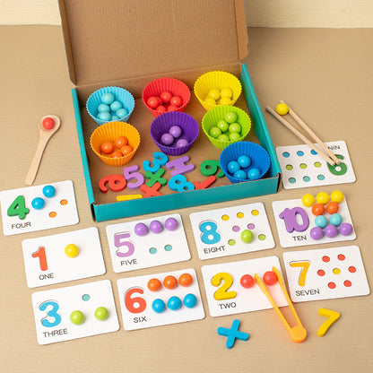 Montessori Zahlen-Lernspiel aus Holz – Rechnen & Motorik ab 4 Jahren