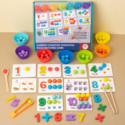 Montessori Zahlen-Lernspiel aus Holz – Rechnen & Motorik ab 4 Jahren