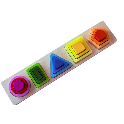 Montessori Holz Steckspiel – Formen Sortierer & Motorikspielzeug