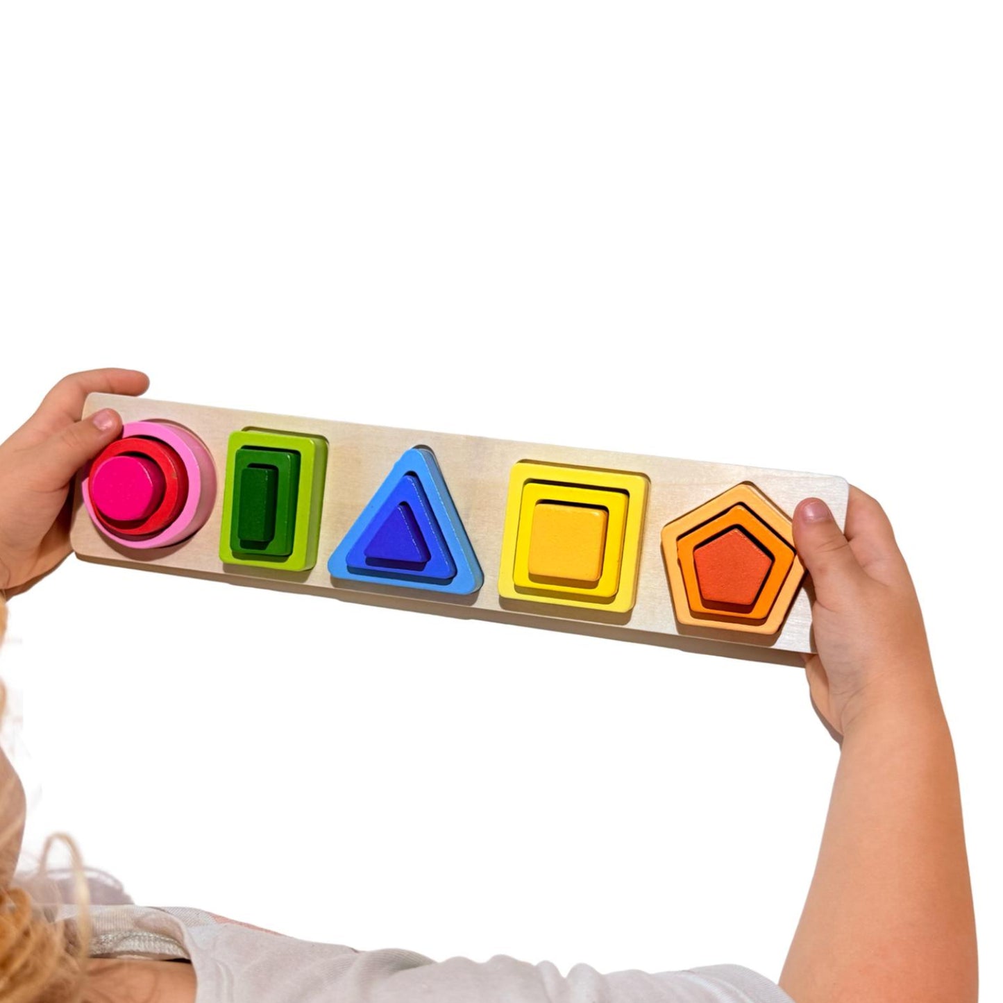 Montessori Holz Steckspiel – Formen Sortierer & Motorikspielzeug